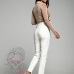 Bluzka z marszczeniem Iwia beżowa