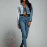 -wyprzedane-Spodnie jeansowe rurki Porfo niebieskie