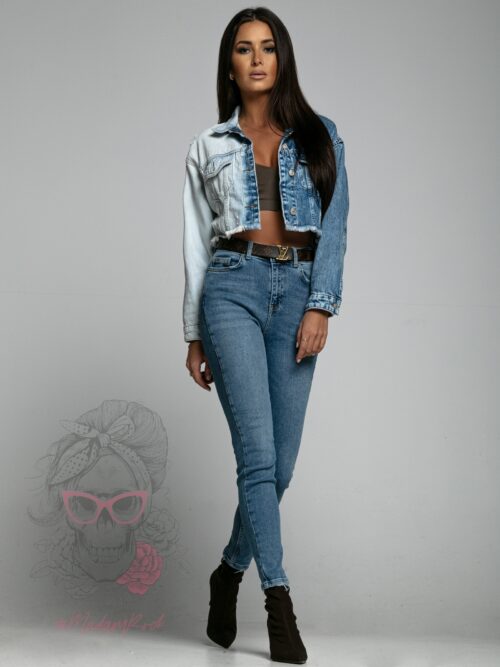 -wyprzedane-Spodnie jeansowe rurki Porfo niebieskie