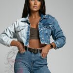 -wyprzedane-Spodnie jeansowe rurki Porfo niebieskie