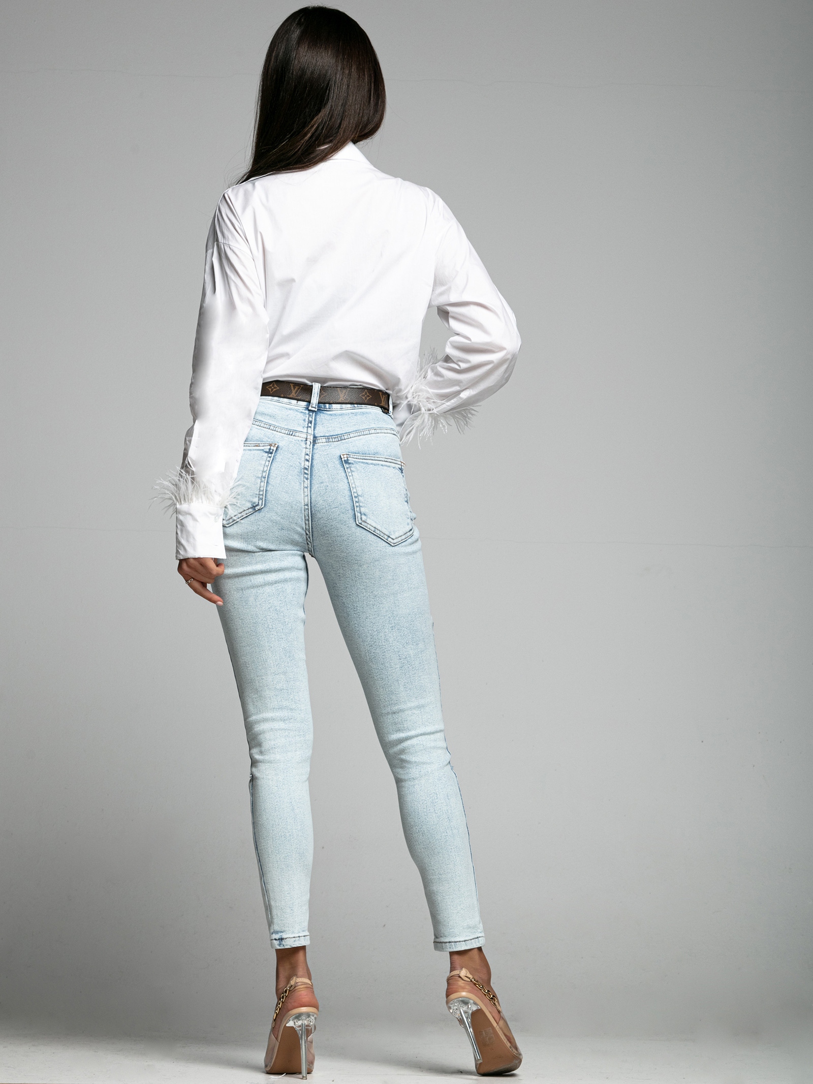 Spodnie jeansowe rurki Bens niebieski