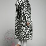 Płaszcz z misia MC Teds biały w cętki