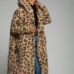 Płaszcz z misia MC Teds beżowy w cętki