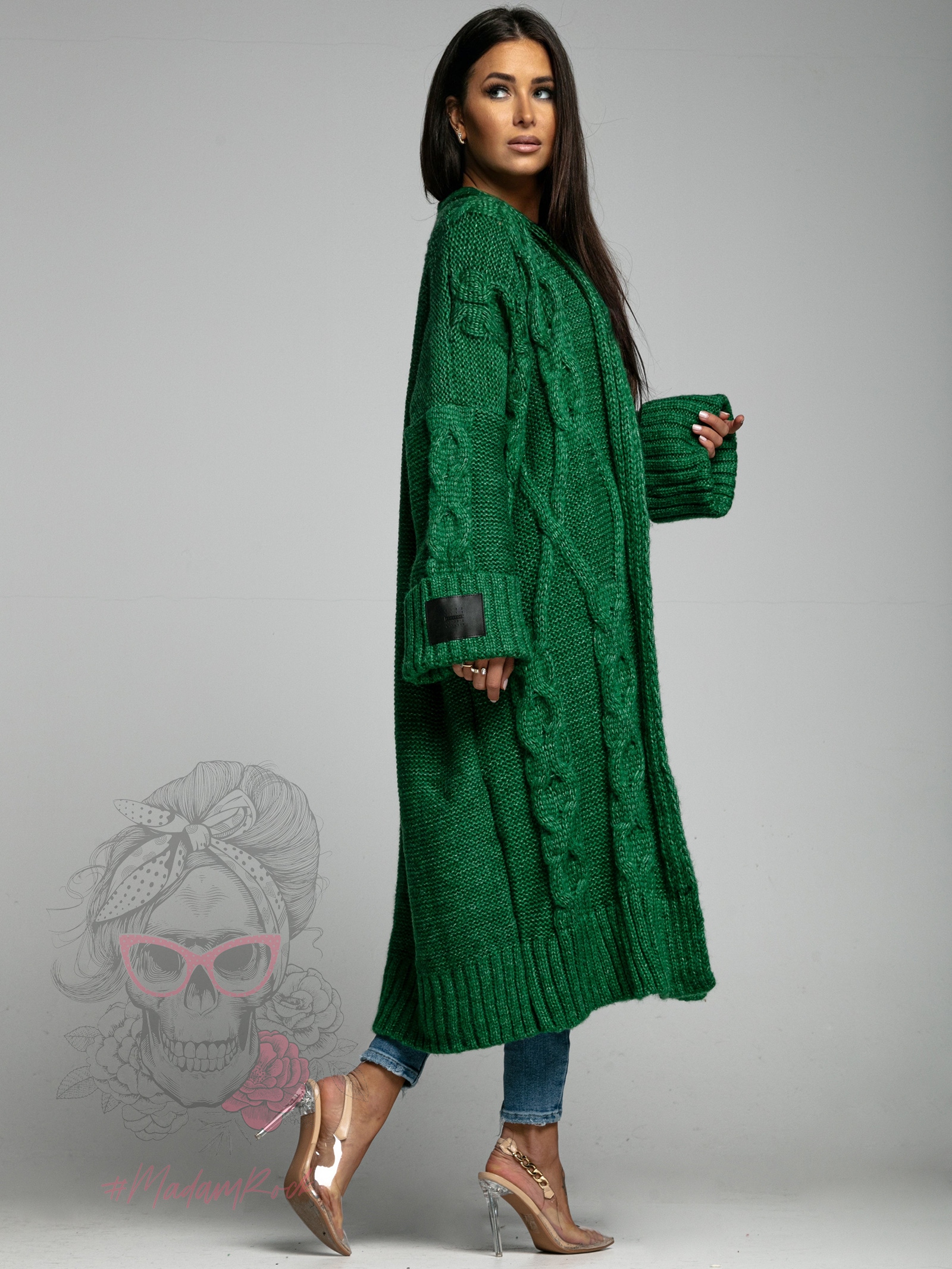 Kardigan premium MC Trenza zielony