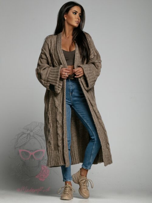 Kardigan premium MC Trenza cappuccino