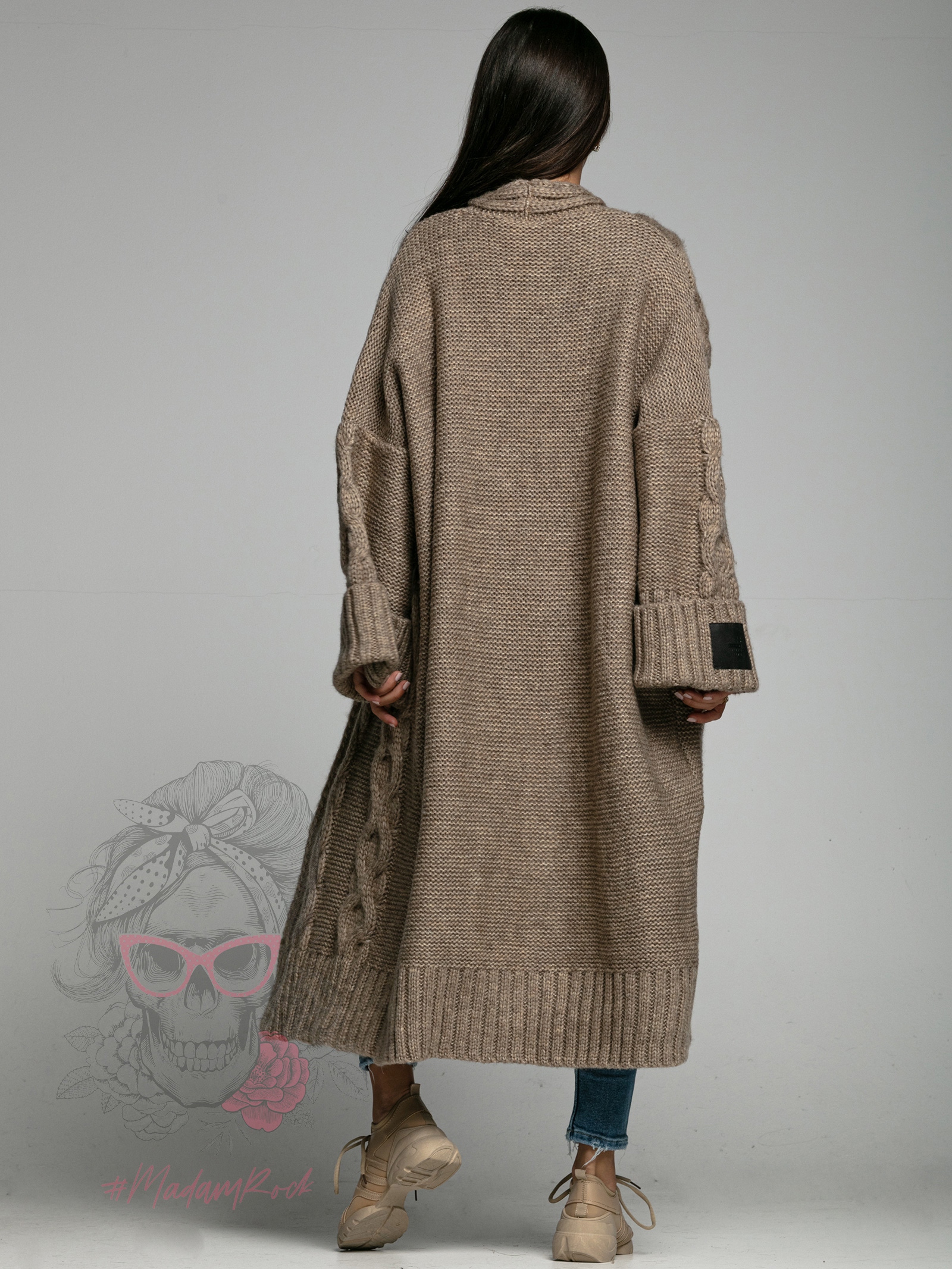 Kardigan premium MC Trenza cappuccino