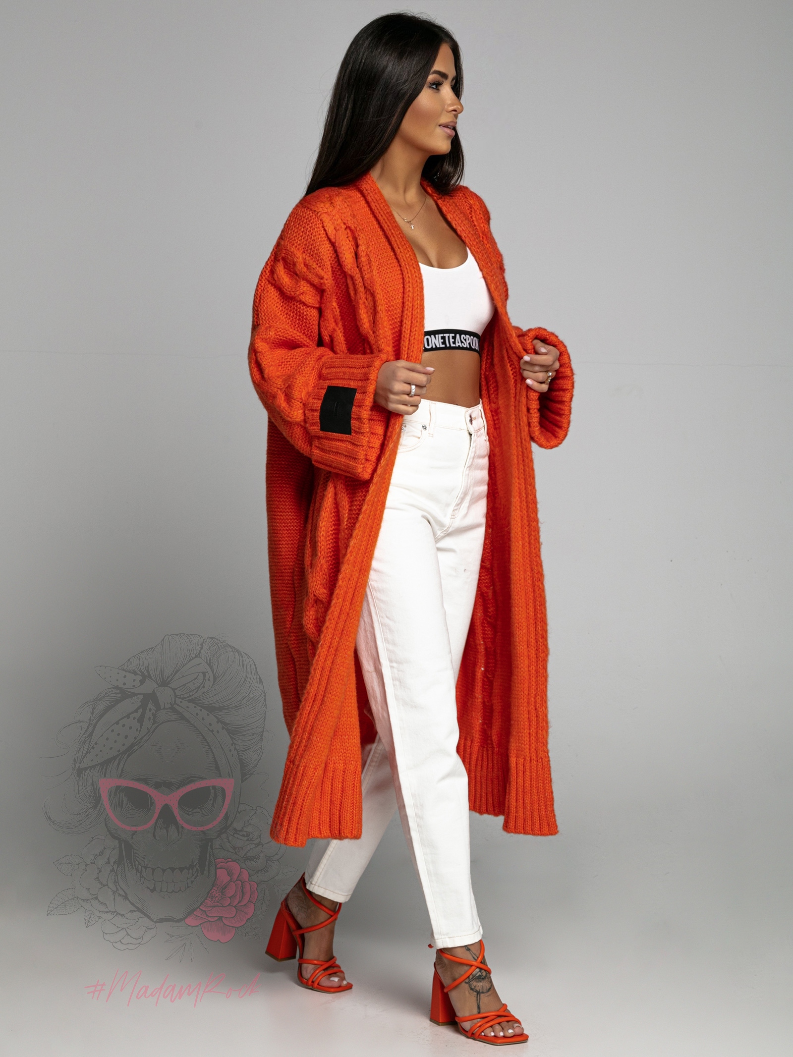 Kardigan premium MC Trenza pomarańczowy