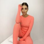 Komplet dopasowany Set Line neonowy pomarańczowy