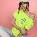 - WYPRZEDANE - T-shirt bawełniany Kiara limonkowy