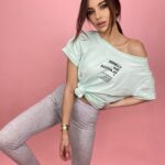 - WYPRZEDANE - T-shirt bawełniany Kiara miętowy