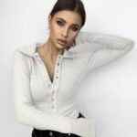 Body Prążkowane Ola Voga Luna ecru