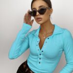 Body z kołnierzykiem Luna c.błękitne