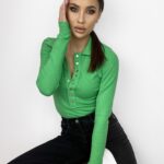 Body z kołnierzykiem Luna zielone