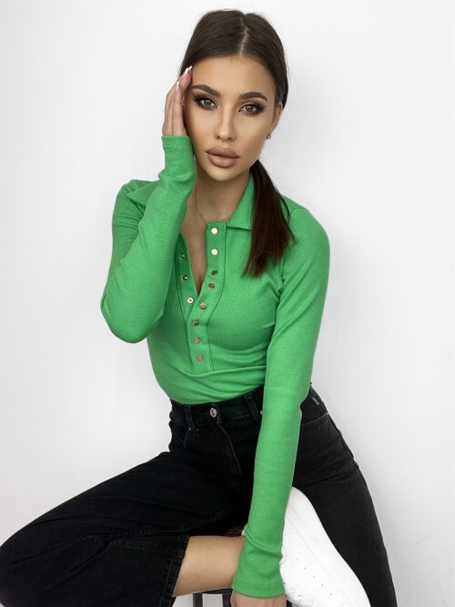 Body z kołnierzykiem Luna zielone