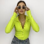 Body z kołnierzykiem Luna limonkowe