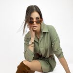 Koszula długa oversize Calm khaki