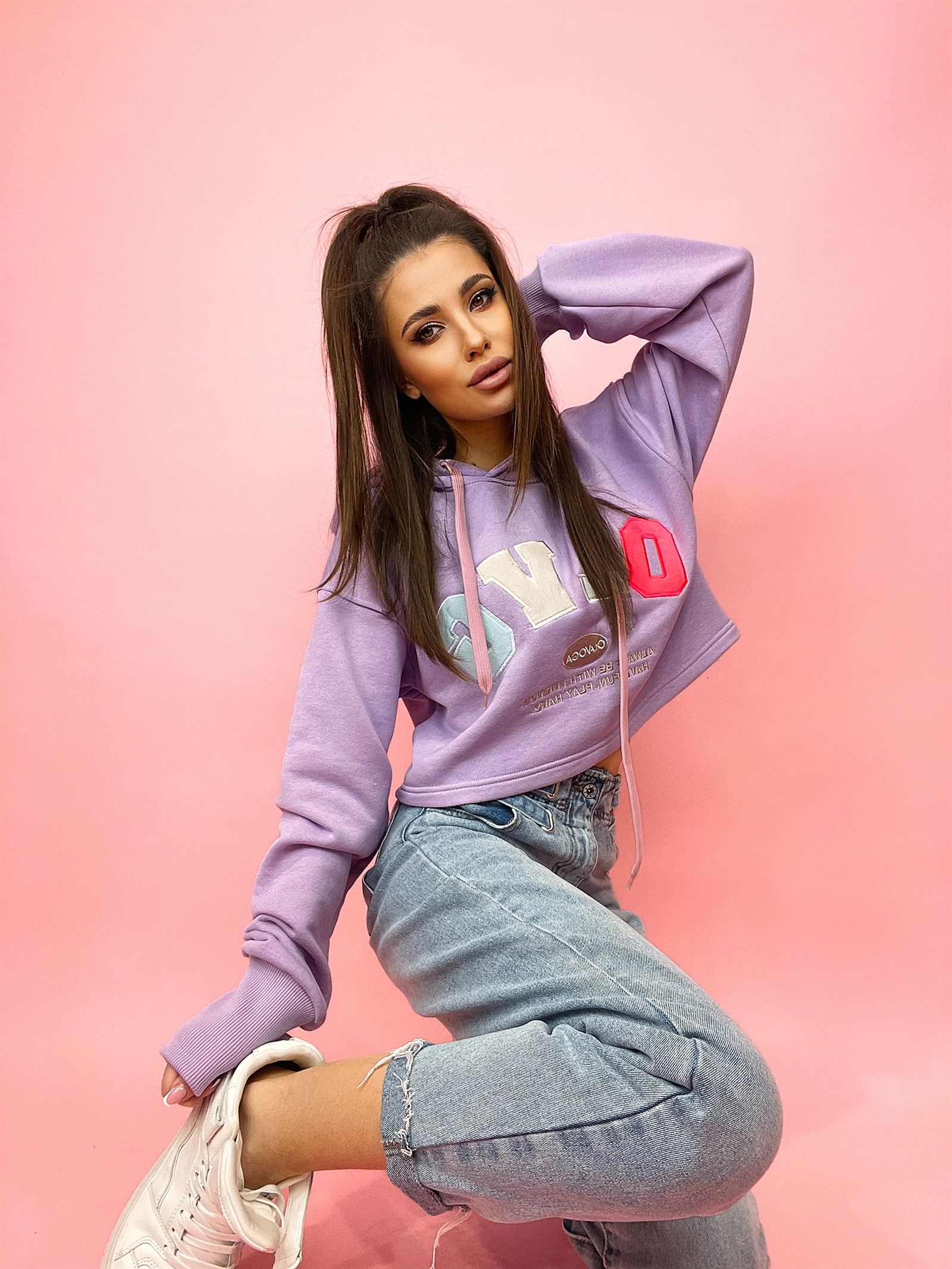 - WYPRZEDANE - Bluza bawełniana Kimi lila