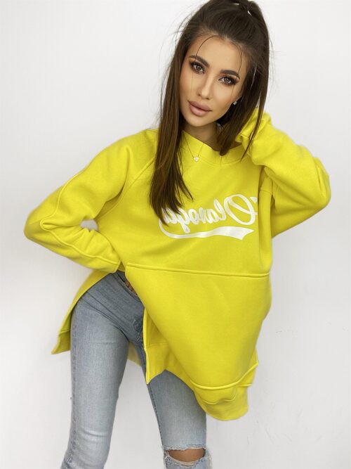 Bluza długa oversize Lumi żółta
