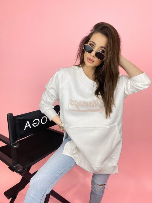 Bluza długa oversize Lumi ecru