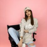 Bluza długa oversize Lumi beż melanż