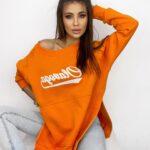 Bluza długa oversize Lumi pomarańczowa