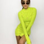 Sukienka dopasowana Chloe limonkowa