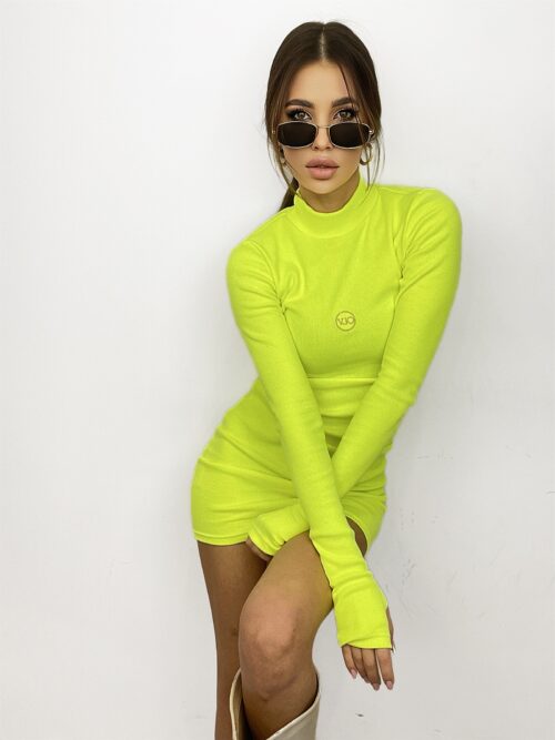 Sukienka dopasowana Chloe limonkowa