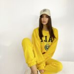 Komplet bawełniany Yale żółty