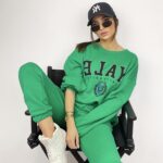 - WYPRZEDANE - Komplet bawełniany Yale zielony