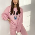 - WYPRZEDANE - Komplet bawełniany Yale pudrowy