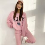 - WYPRZEDANE - Komplet bawełniany Yale pudrowy