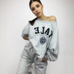 Komplet bawełniany Yale szary melanż