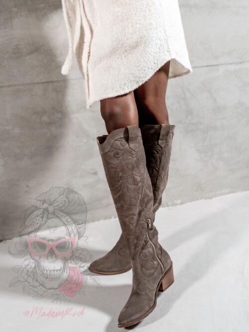 Kozaki skórzane Madam Balcer ziemiste