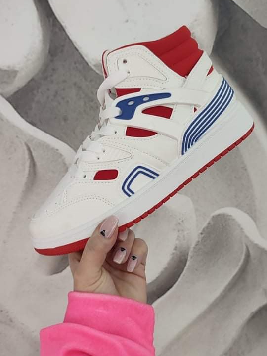 - WYPRZEDANE - Buty sportowe Rock Colorido biało-czerwone