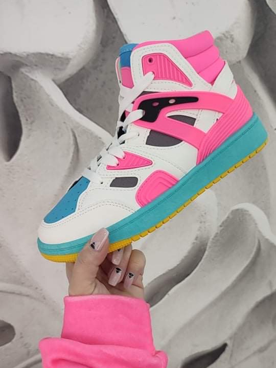 - WYPRZEDANE - Buty sportowe Rock Colorido neon fuksja