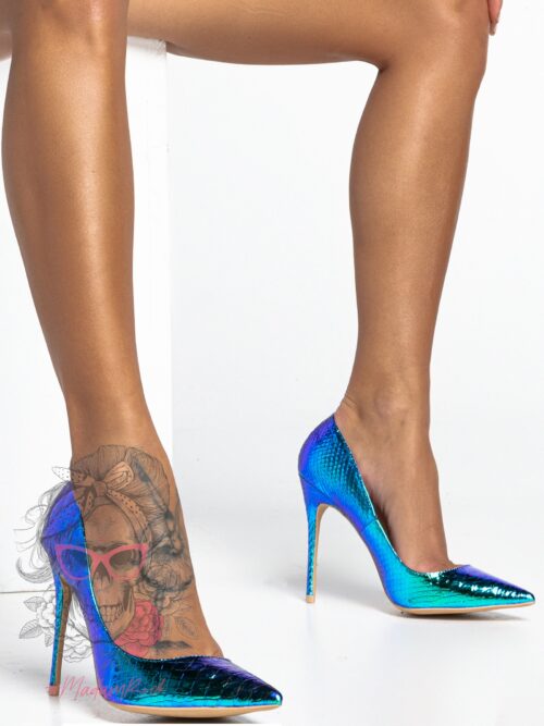 Czółenka Madam Honey kameleon zielone