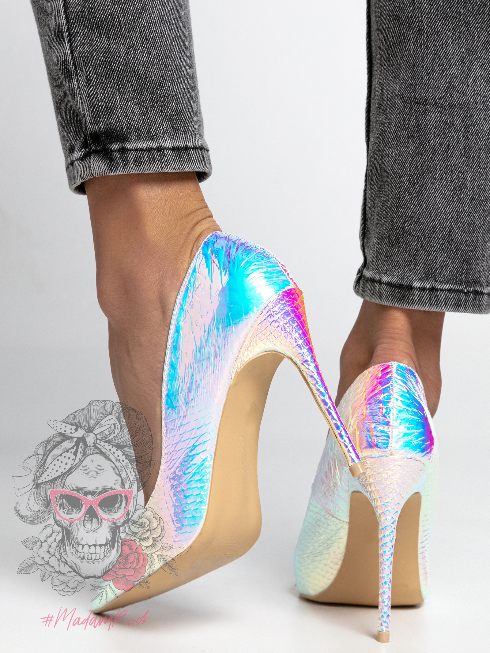 Czółenka Madam Honey kameleon różowe