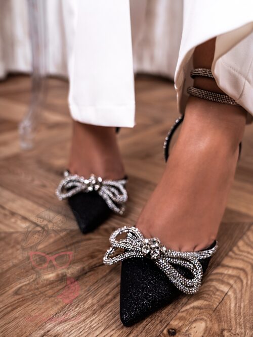 Czółenka brokatowe Pretty Woman V czarne