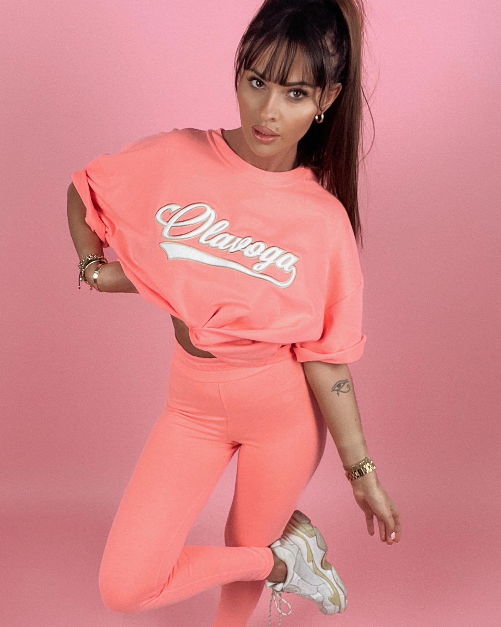 Komplet bawełniany New York pomarańczowy