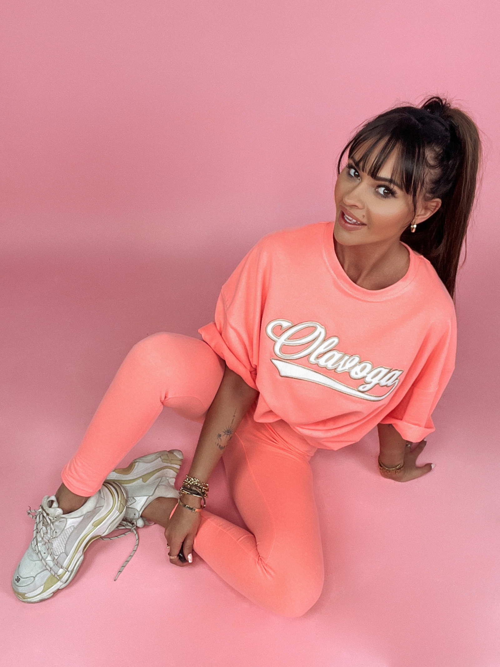 Komplet bawełniany New York pomarańczowy