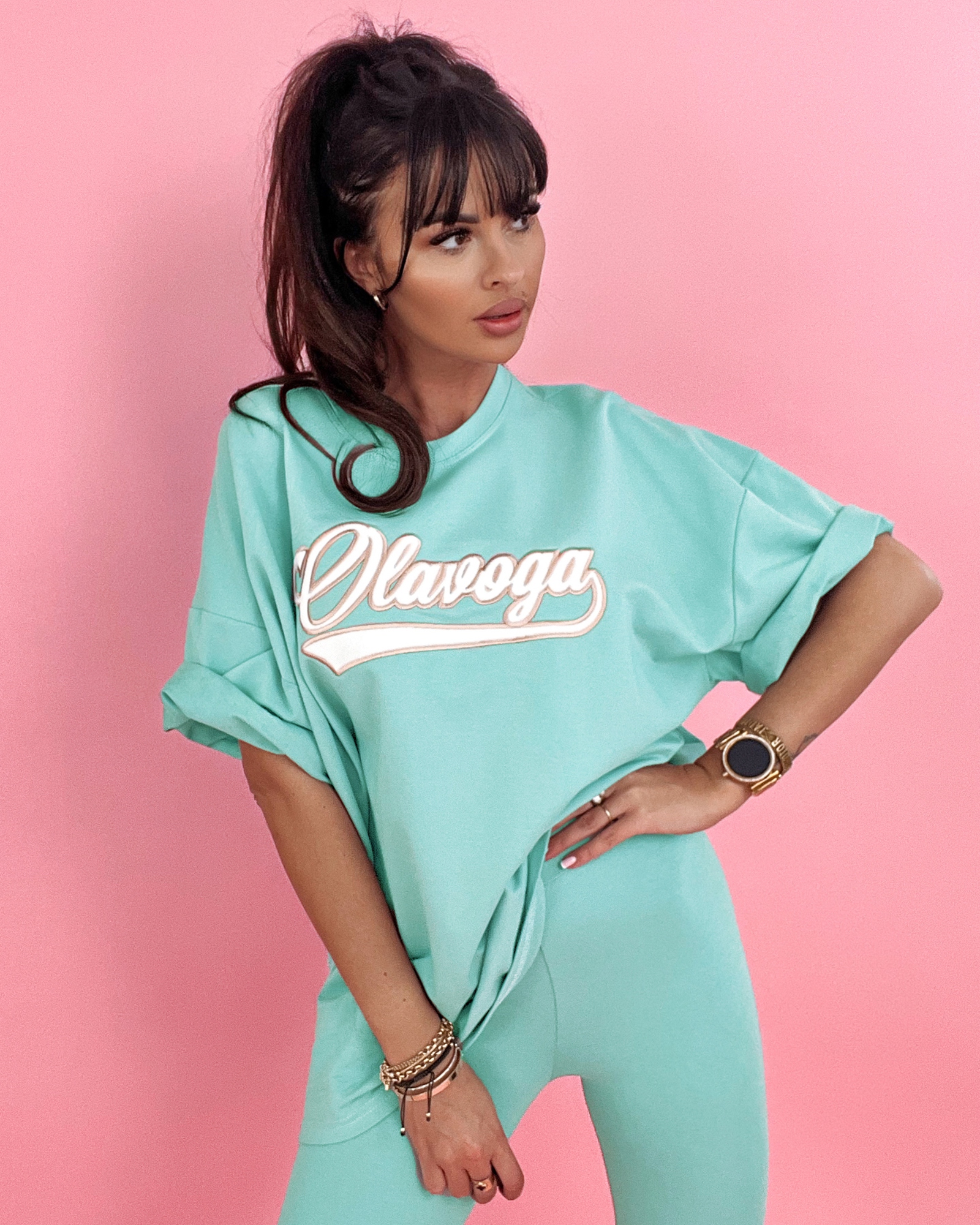 Komplet bawełniany New York miętowy Komplet bawełniany New York miętowy