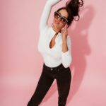 Body welurowe z zipem Alania ecru