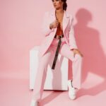 Komplet elegancki Porto pudrowy