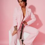 Komplet elegancki Porto pudrowy