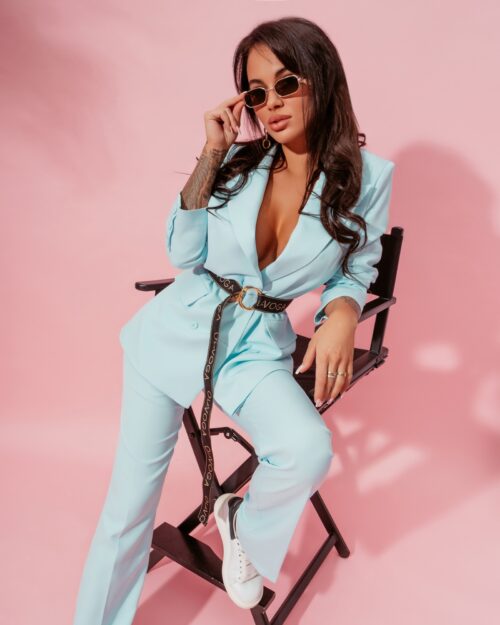 Komplet elegancki Porto błękit