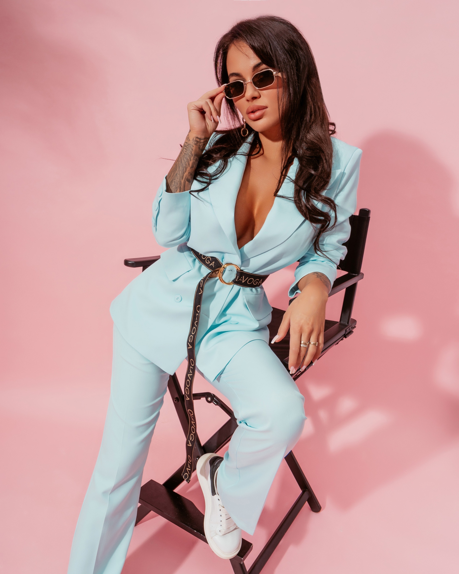 Komplet elegancki Porto błękit