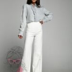 Koszula elegancka muślinowa Leya szara