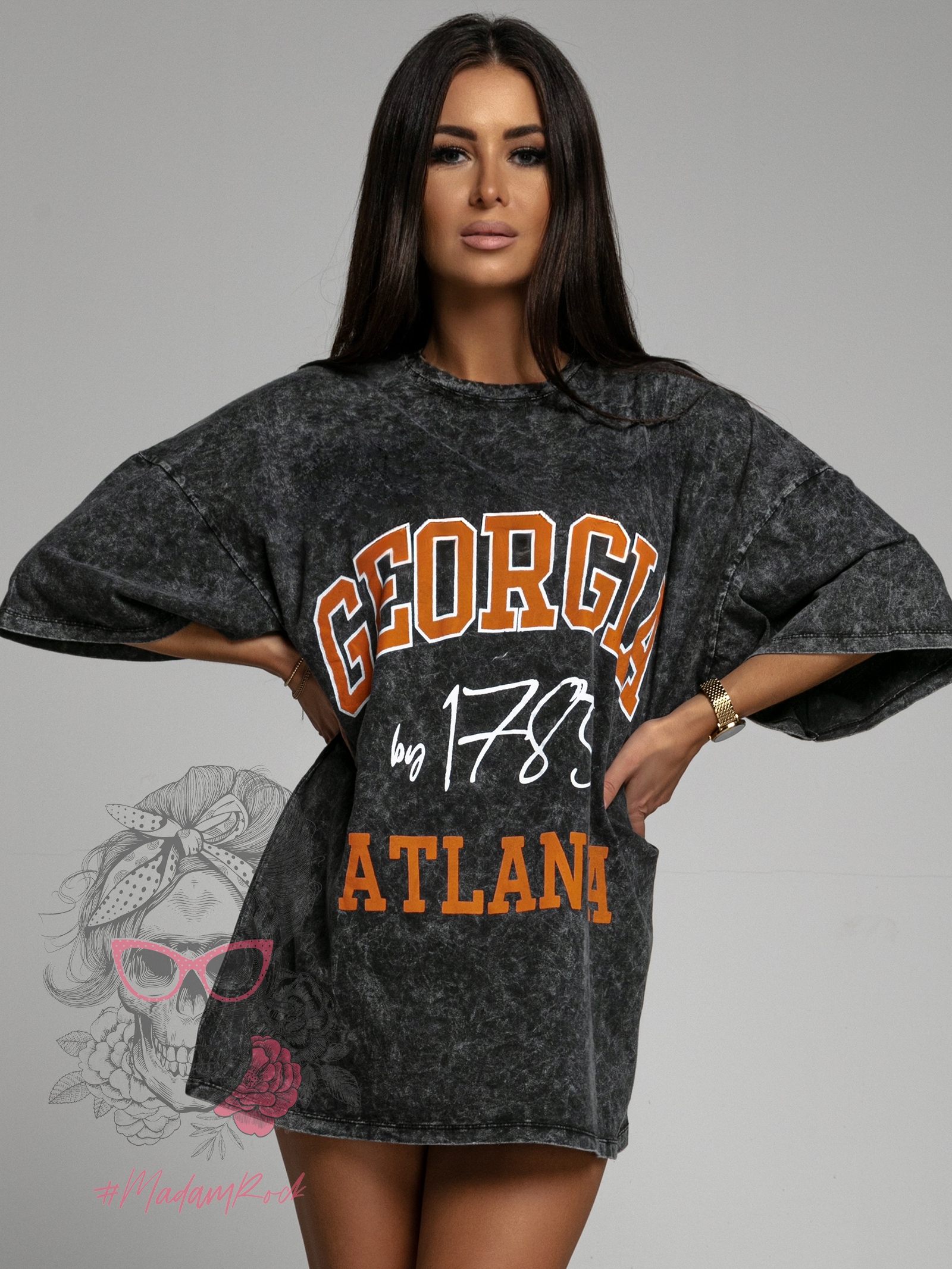 T-shirt dekatyzowany Georgia szary