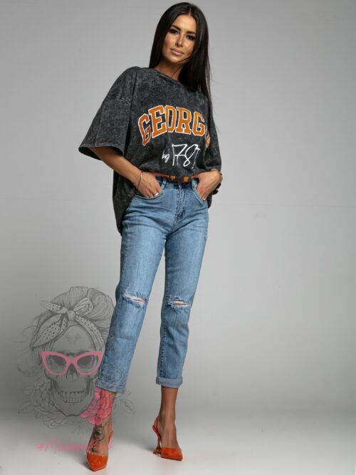 T-shirt dekatyzowany Georgia szary