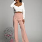 -WYPRZEDANE-Spodnie dzwony Rendo brzoskwiniowe